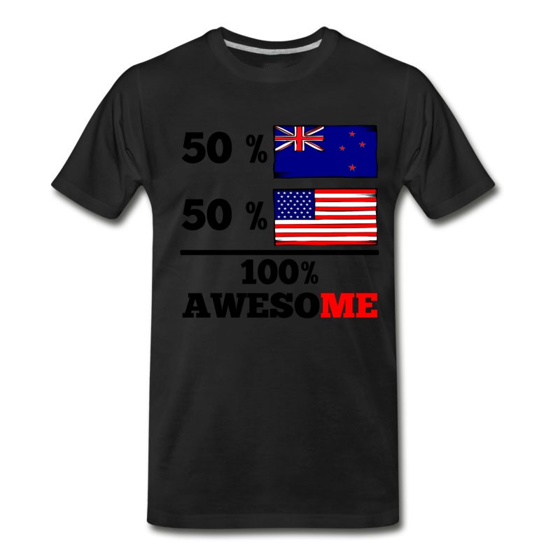 Men's Half Kiwi Half American 100% Awesome T-Shirt