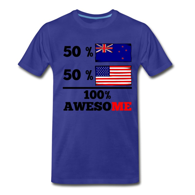 Men's Half Kiwi Half American 100% Awesome T-Shirt