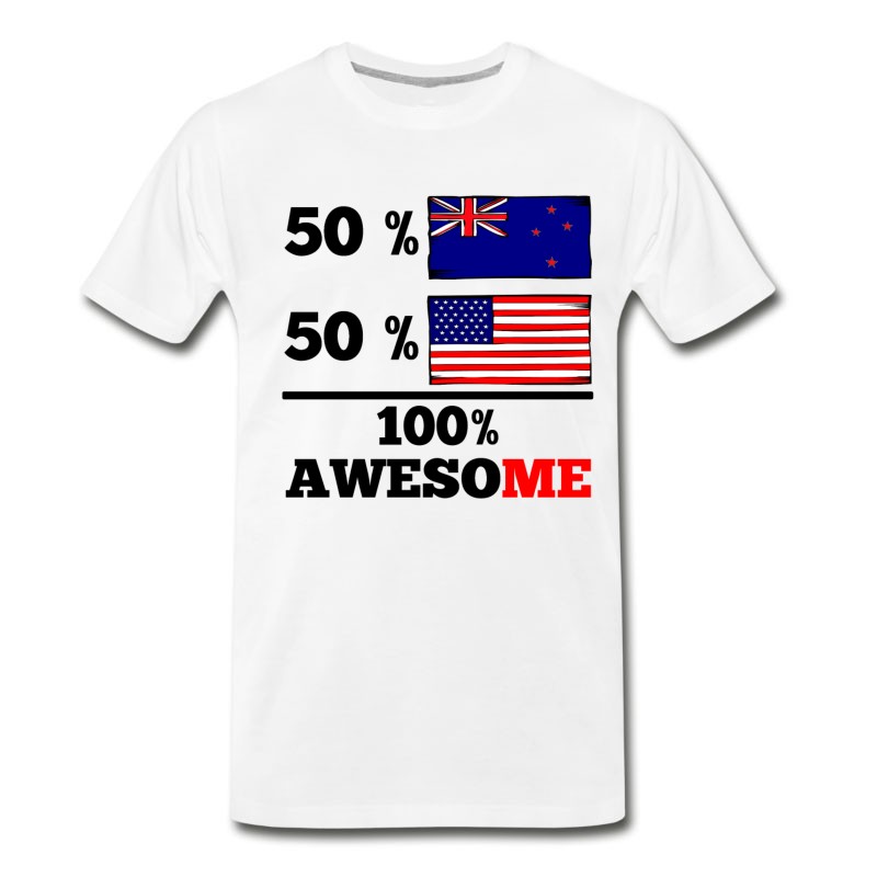 Men's Half Kiwi Half American 100% Awesome T-Shirt