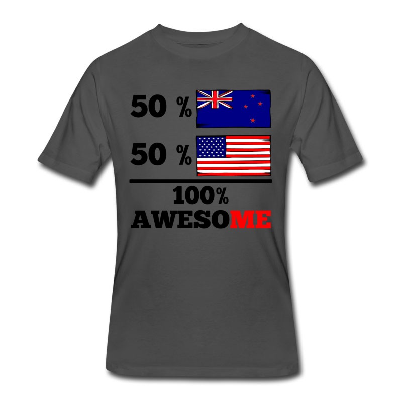 Men's Half Kiwi Half American 100% Awesome T-Shirt