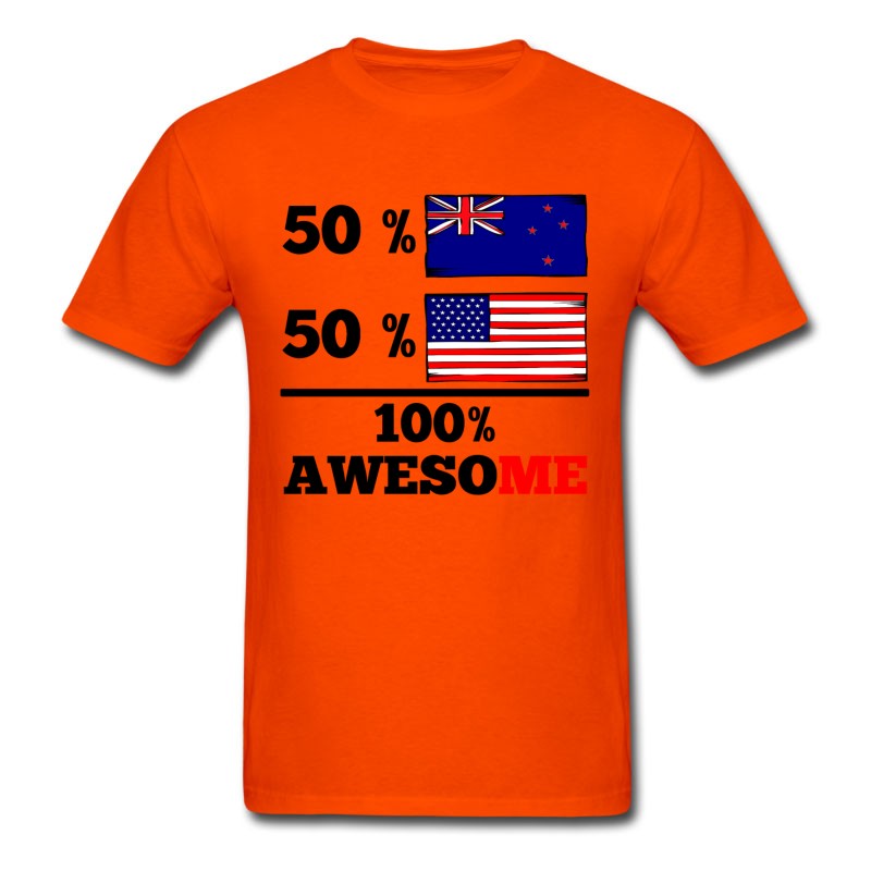 Men's Half Kiwi Half American 100% Awesome T-Shirt