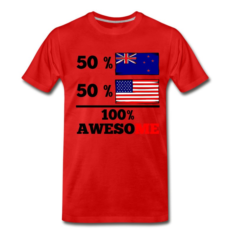 Men's Half Kiwi Half American 100% Awesome T-Shirt