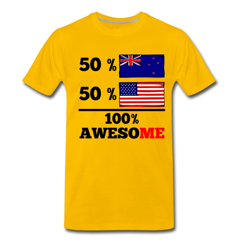 Men's Half Kiwi Half American 100% Awesome T-Shirt