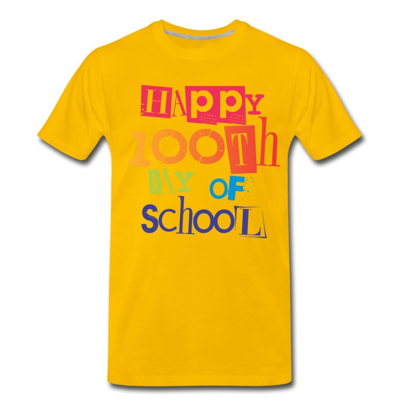 Men's Happy 100th Day Of School T-Shirt