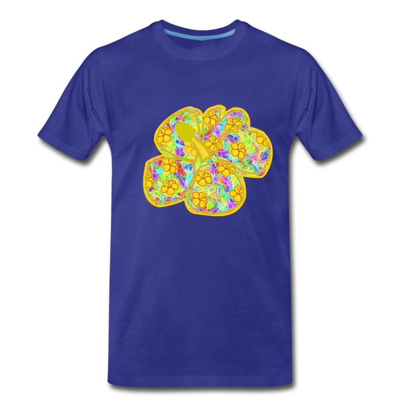 Men's Hawaiian Yellow Flowers T-Shirt