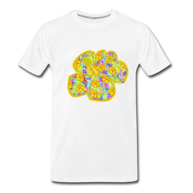 Men's Hawaiian Yellow Flowers T-Shirt