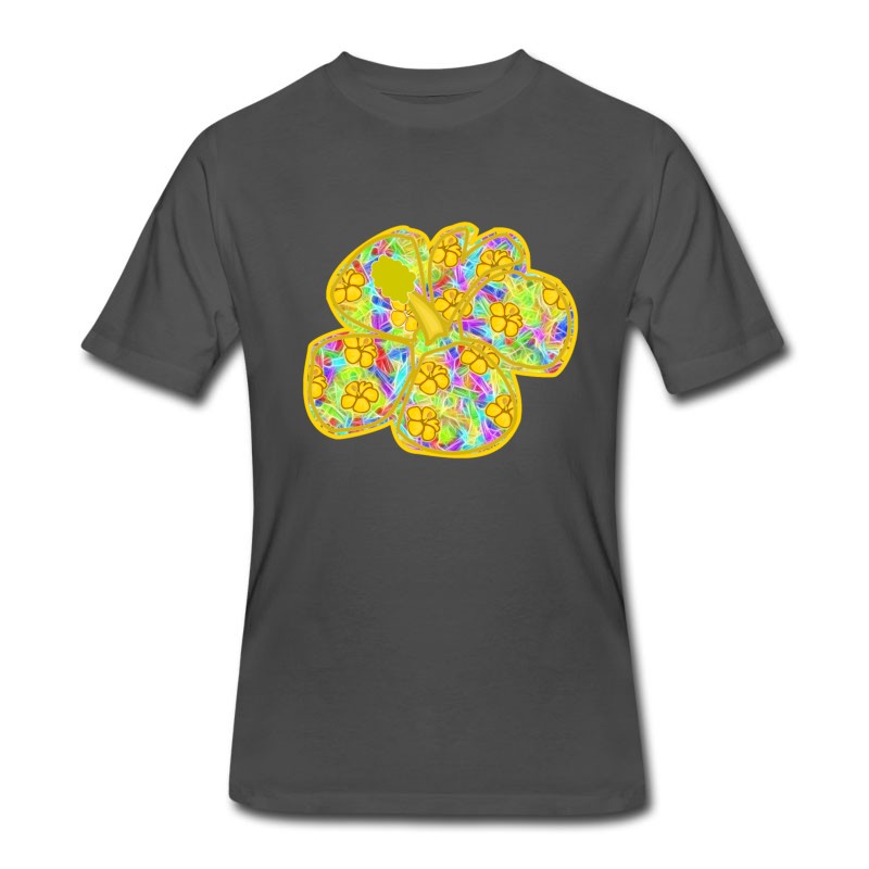 Men's Hawaiian Yellow Flowers T-Shirt