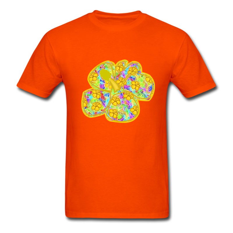 Men's Hawaiian Yellow Flowers T-Shirt