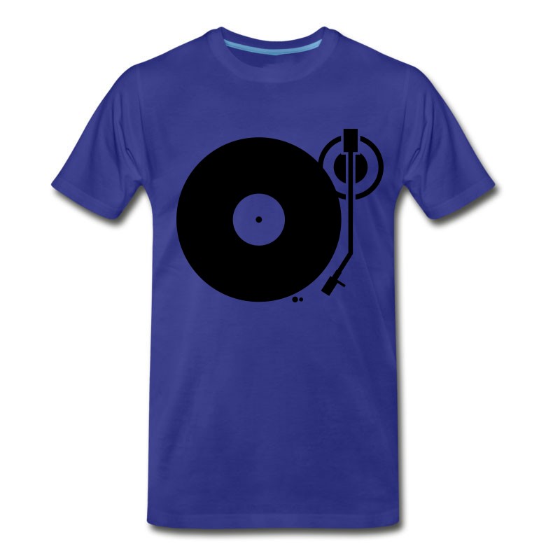 Men's Headphones Record Disc Platter Disk Dj Record Play Techno Minimal Club Music T-Shirt