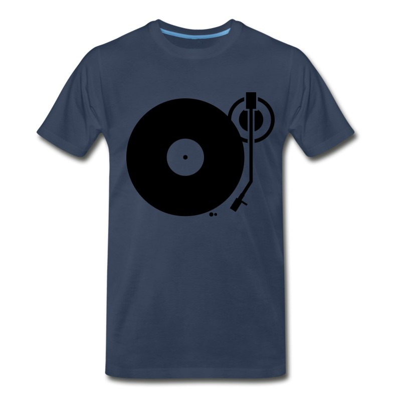 Men's Headphones Record Disc Platter Disk Dj Record Play Techno Minimal Club Music T-Shirt