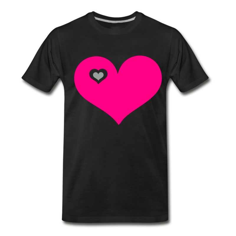 Men's Heart Love Live Fun T-Shirt