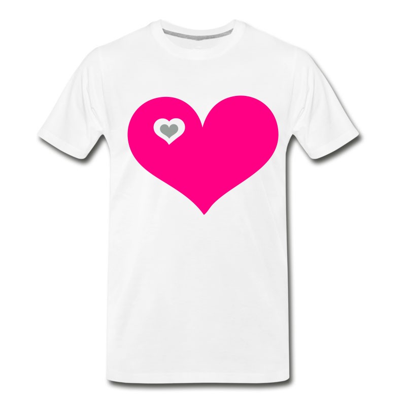 Men's Heart Love Live Fun T-Shirt