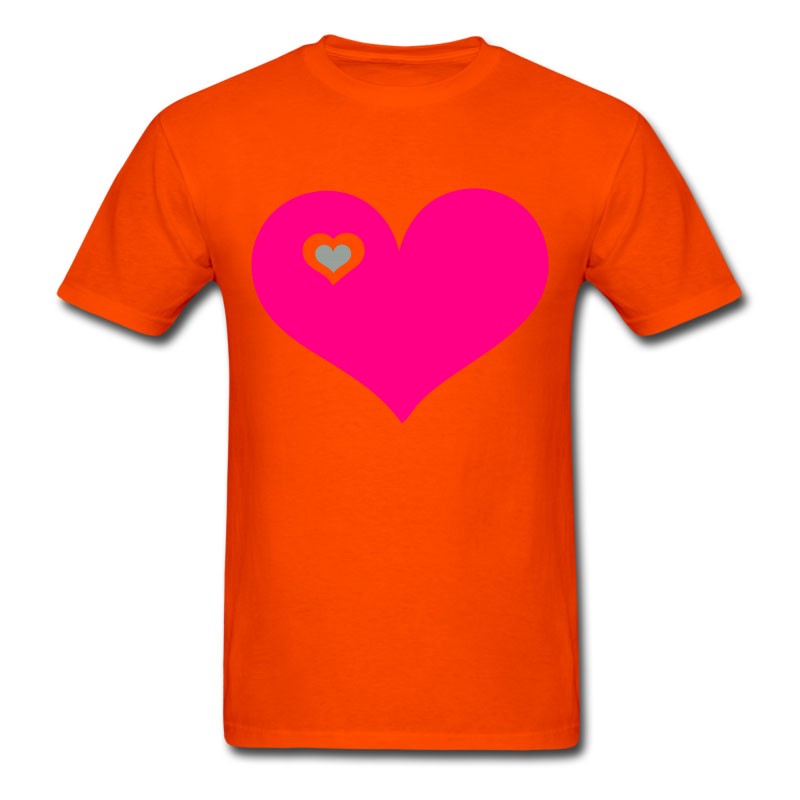 Men's Heart Love Live Fun T-Shirt