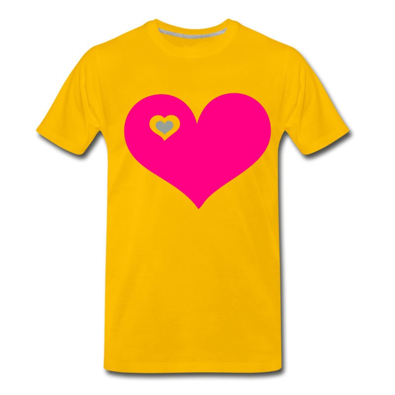 Men's Heart Love Live Fun T-Shirt