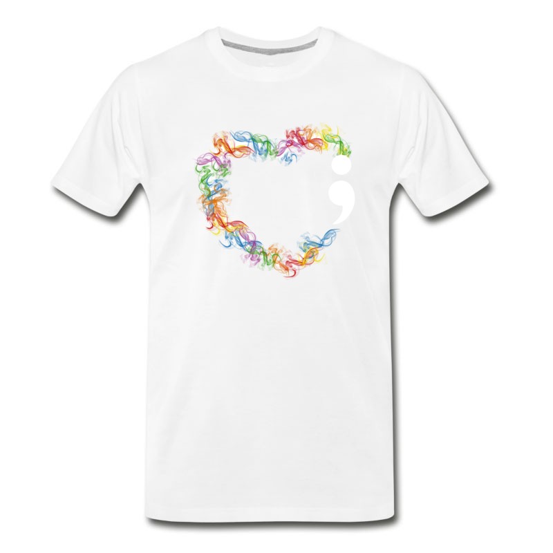 Men's Heart Shape Suicide Prevention Awareness T-Shirt