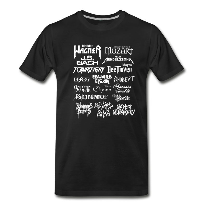 Men's Heavy Metal - Style Classical Composers T-Shirt