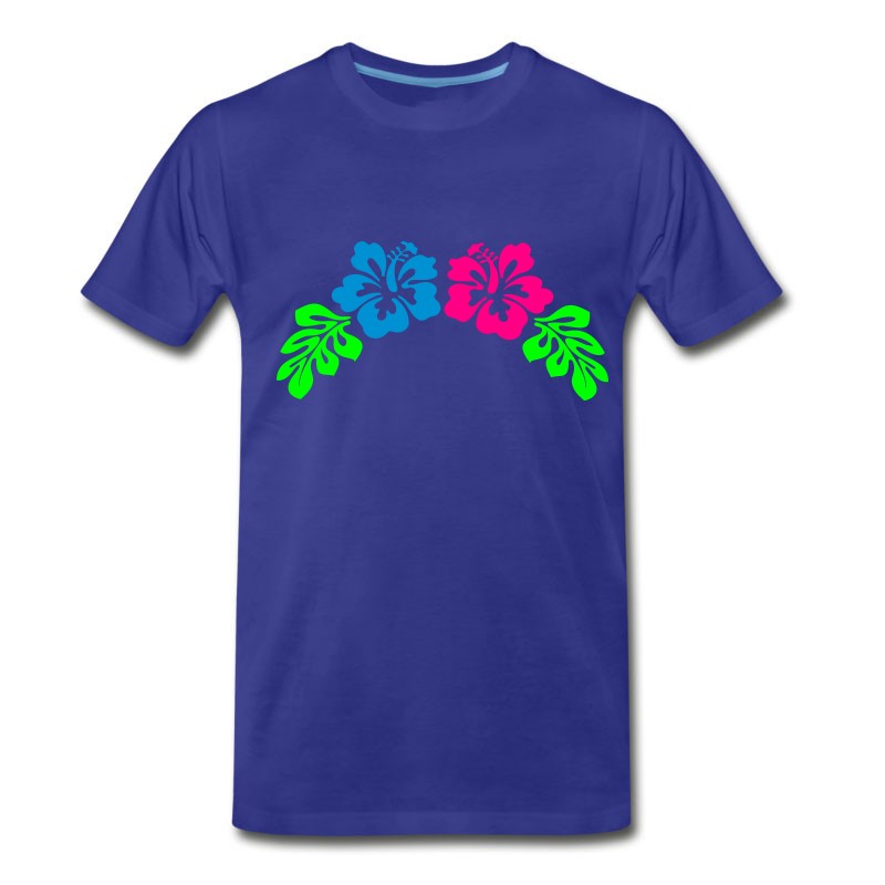 Men's Hibiscus Flower With Leaves Tank Top T-Shirt