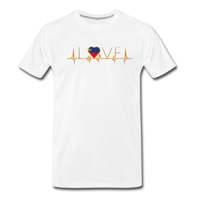 Men's Home Roots Heimat Love Heart From Liechtenstein T-Shirt