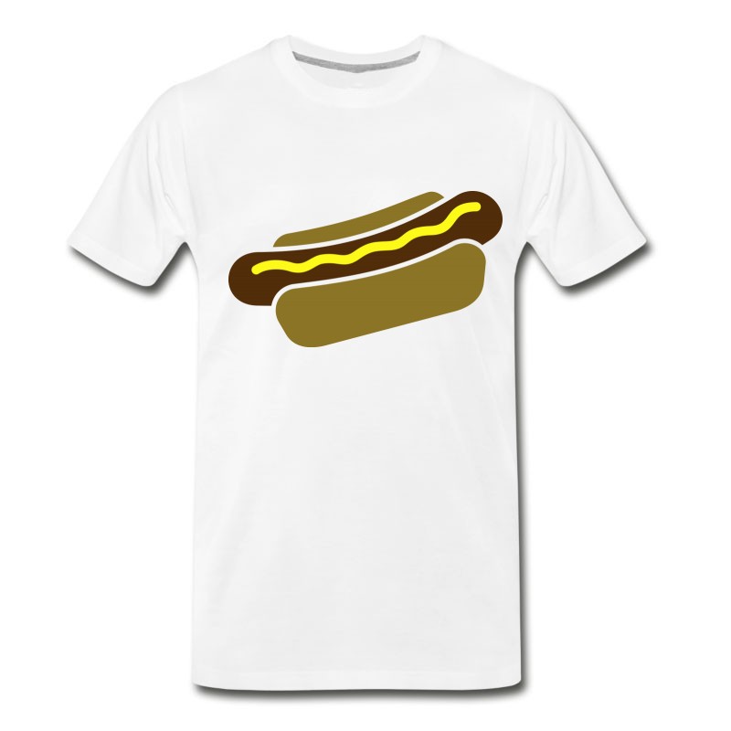 Men's Hot Dog With Mustard T-Shirt