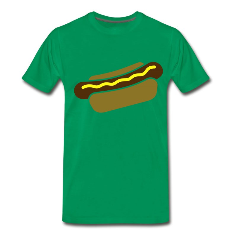 Men's Hot Dog With Mustard T-Shirt