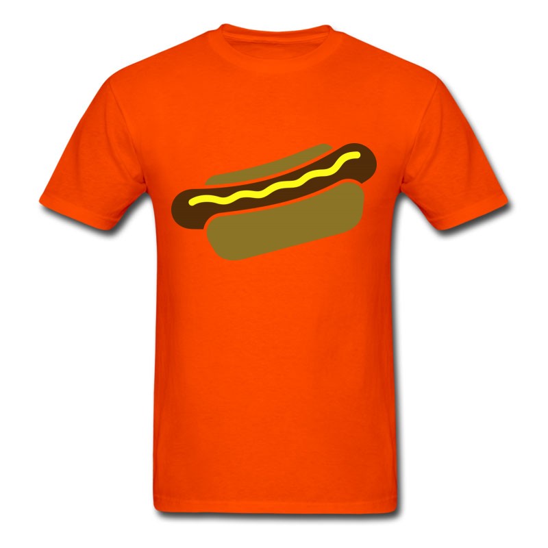 Men's Hot Dog With Mustard T-Shirt