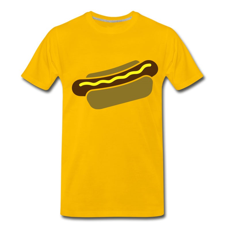 Men's Hot Dog With Mustard T-Shirt