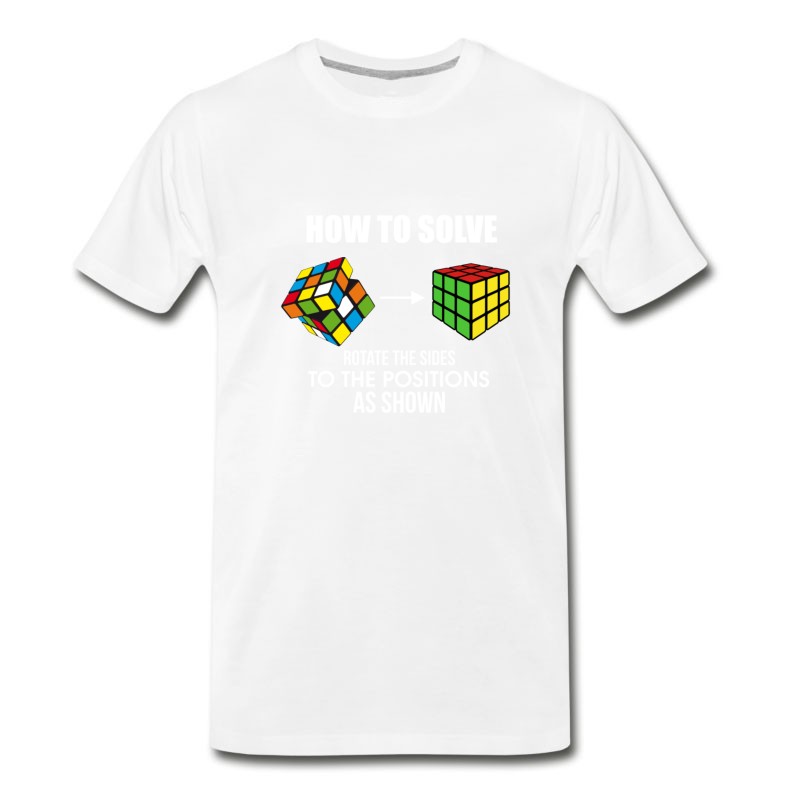 Men's How To Solve Puzzle Cube - Funny Cubing T-Shirt