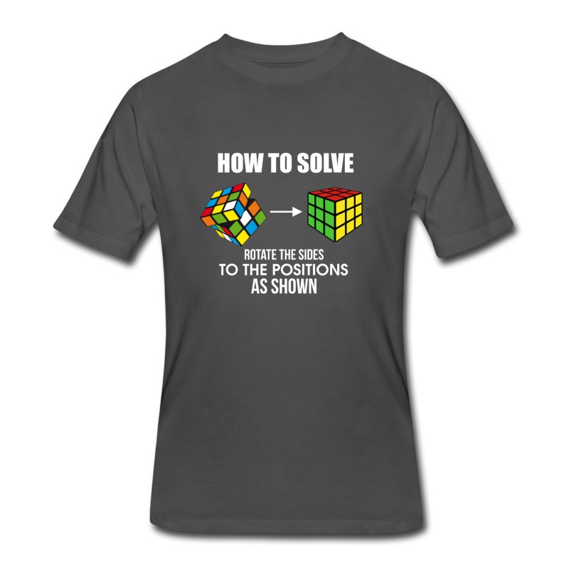 Men's How To Solve Puzzle Cube - Funny Cubing T-Shirt