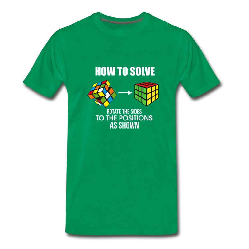 Men's How To Solve Puzzle Cube - Funny Cubing T-Shirt