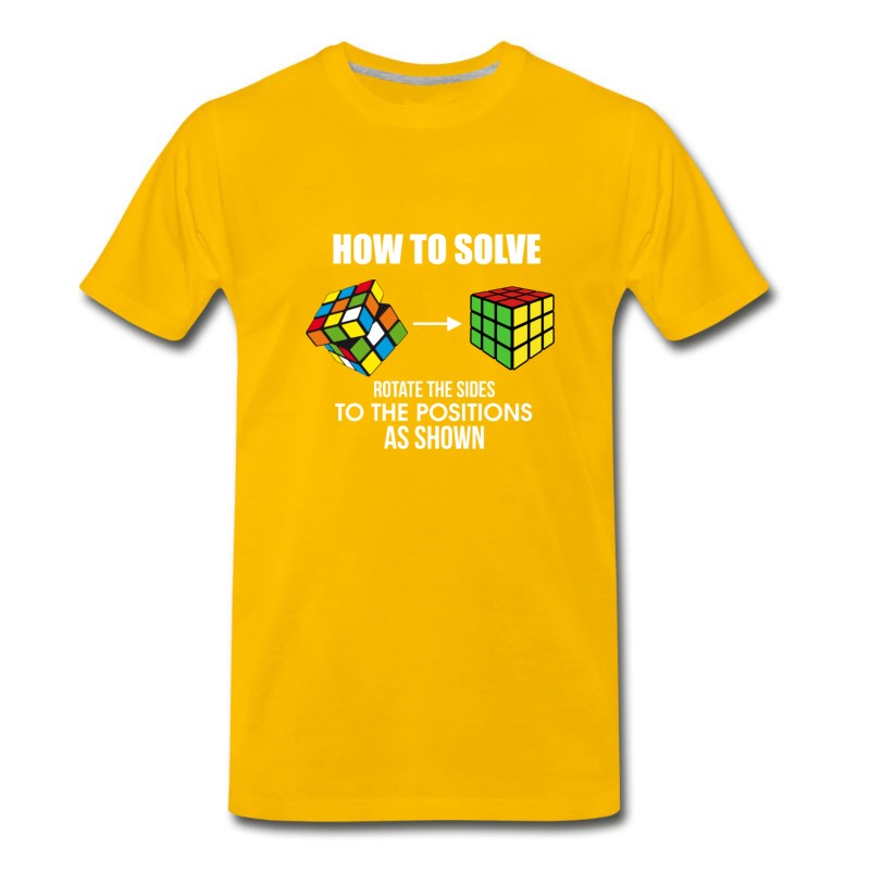 Men's How To Solve Puzzle Cube - Funny Cubing T-Shirt