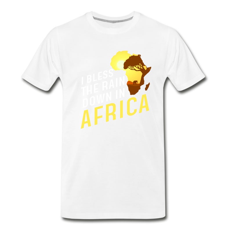 Men's I Bless The Rains Down In Africa T Shirt Funny Gif T-Shirt