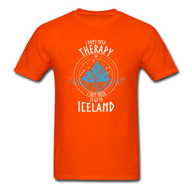 Men's I Don't Need Therapy I Just Need To Go To ICELAND T-Shirt