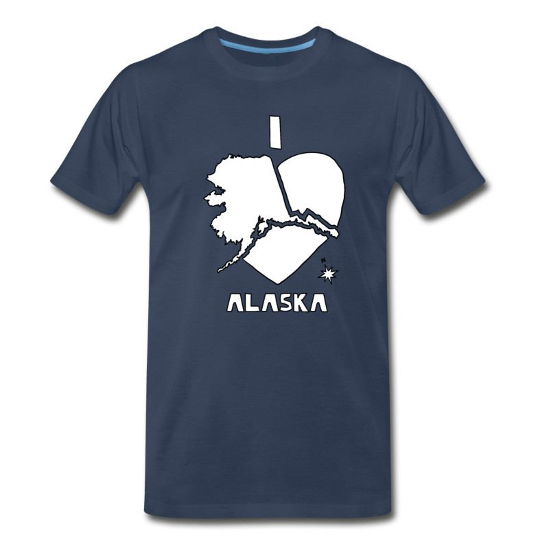 Men's I Heart Alaska (white) T-Shirt