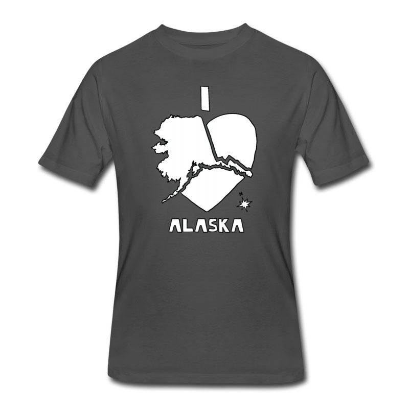 Men's I Heart Alaska (white) T-Shirt