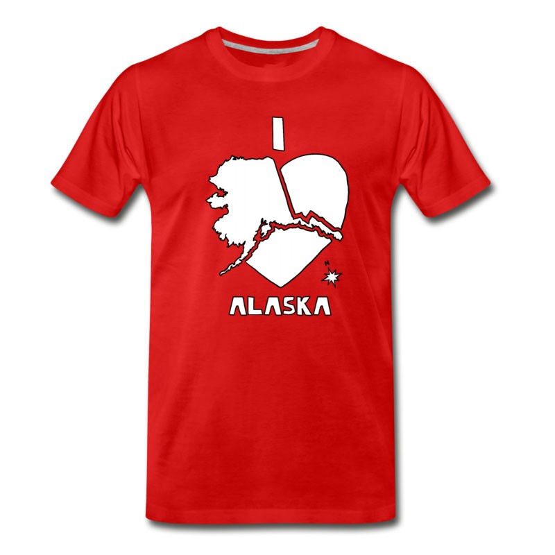 Men's I Heart Alaska (white) T-Shirt