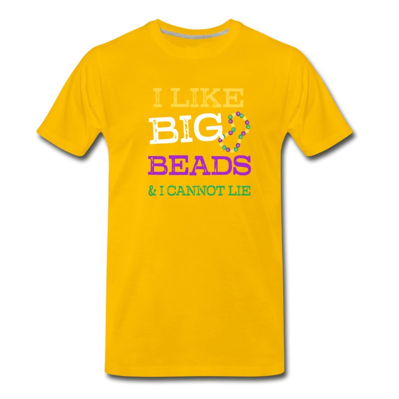 Men's I Like Big Beads And I Cannot Lie Mardi Gras Shirt T-Shirt