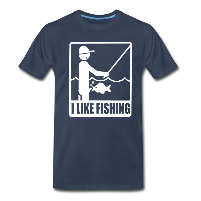 Men's I Like Fishing Funny Sports Comic Offensive Rude T-Shirt