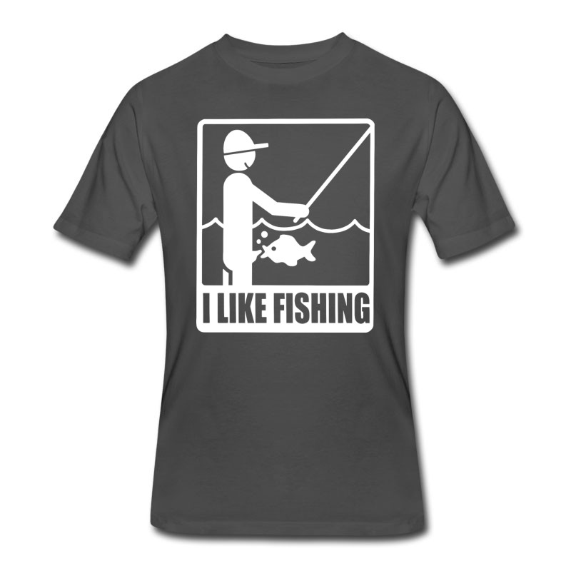 Men's I Like Fishing Funny Sports Comic Offensive Rude T-Shirt