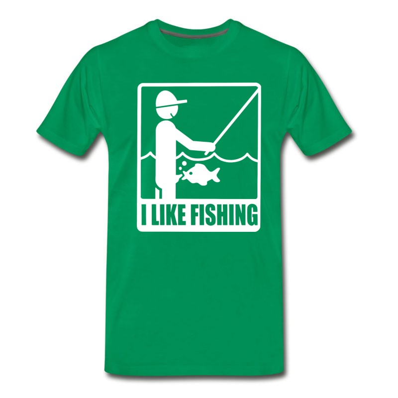 Men's I Like Fishing Funny Sports Comic Offensive Rude T-Shirt