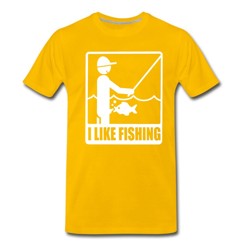 Men's I Like Fishing Funny Sports Comic Offensive Rude T-Shirt