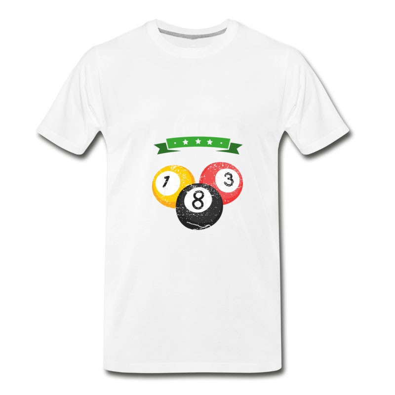 Men's I Love Billiard Sports Gift T-Shirt