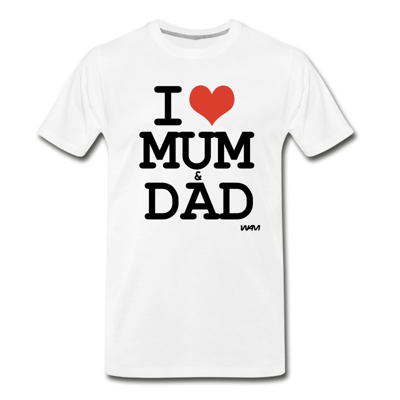 Men's I Love Mum And Dad By Wam T-Shirt