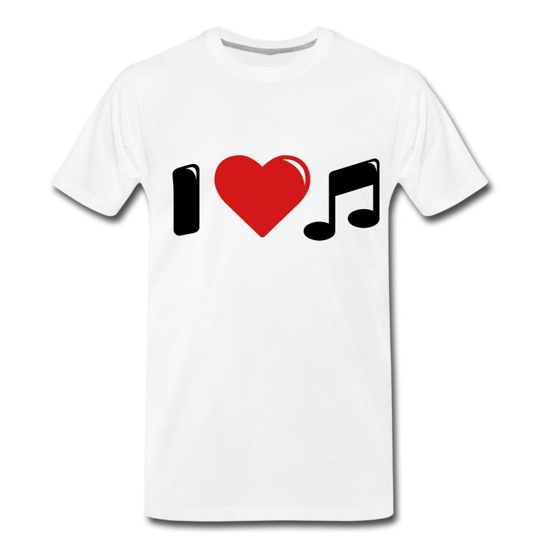 Men's I Love Music - I Heart Music T-Shirt