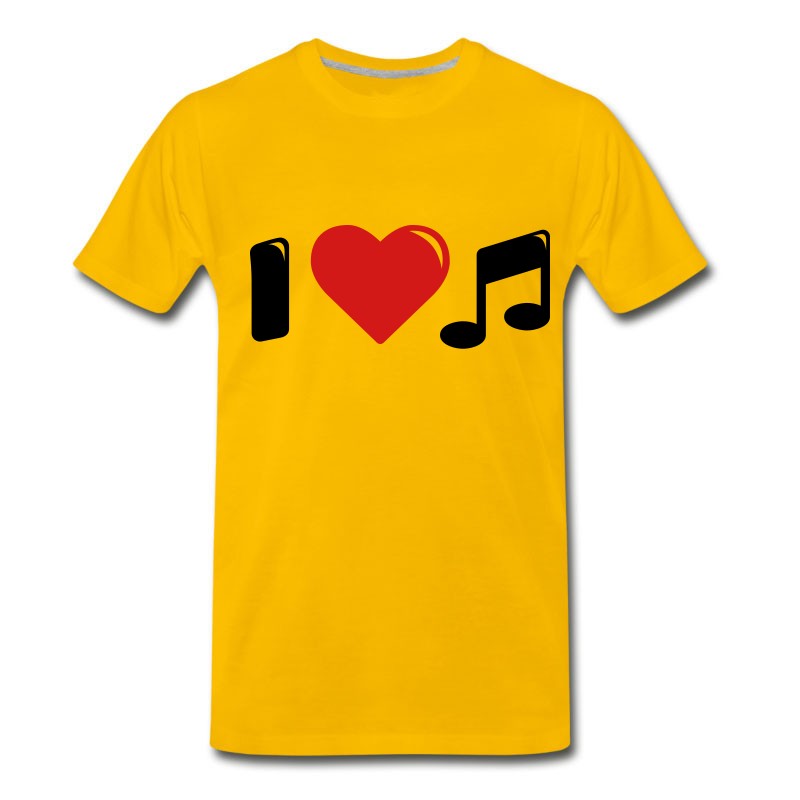 Men's I Love Music - I Heart Music T-Shirt