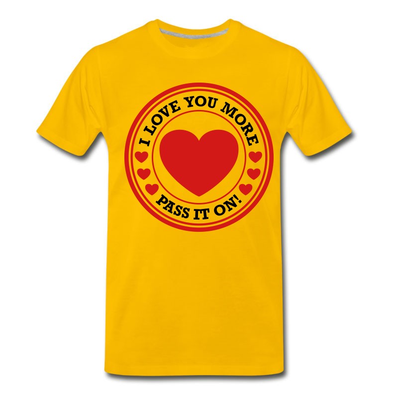 Men's I LOVE YOU MORE. Circle Of Love. T-Shirt