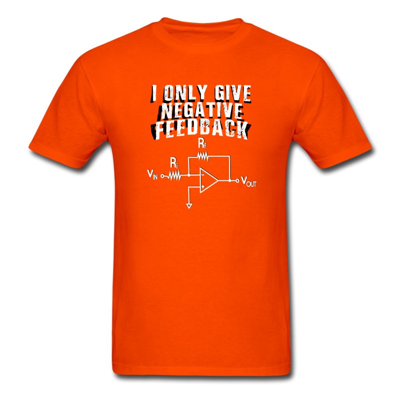 Men's I Only Give Negative Feedback Physics Nerd Gift T-Shirt