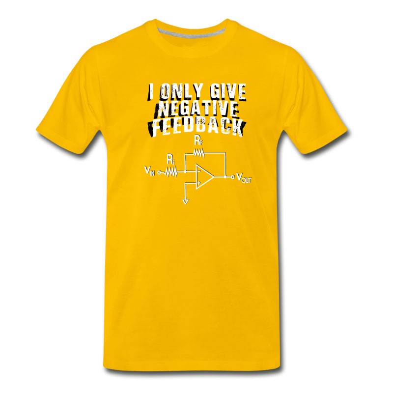 Men's I Only Give Negative Feedback Physics Nerd Gift T-Shirt