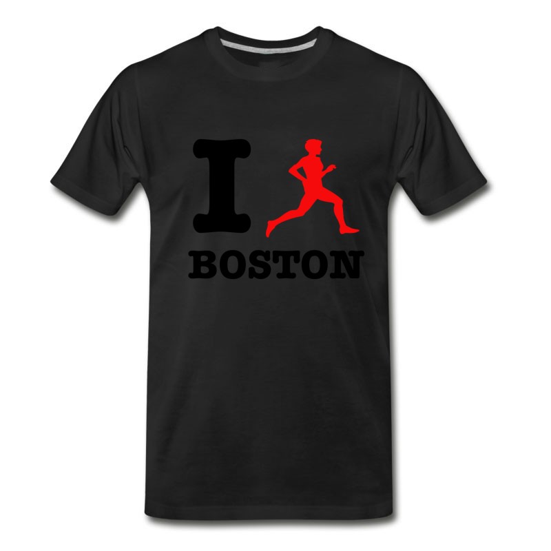 Men's I Run Boston Design T-Shirt