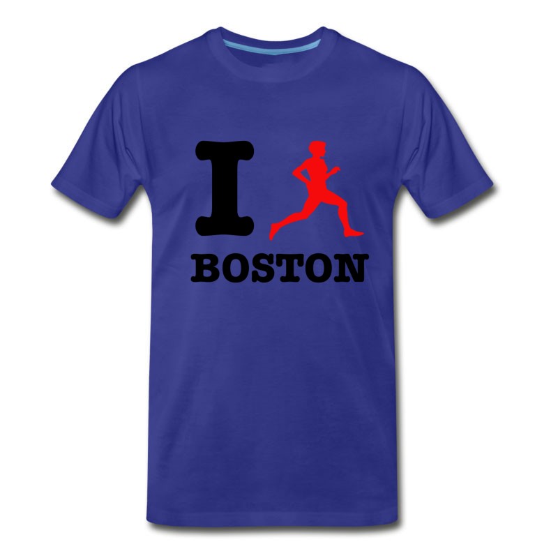 Men's I Run Boston Design T-Shirt