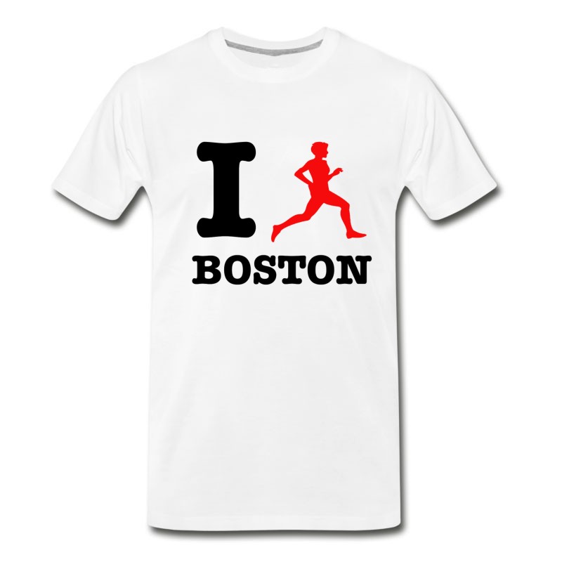 Men's I Run Boston Design T-Shirt